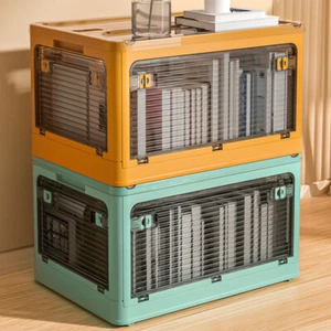 Household Plastic Multi-functional Folding Storage Box Storage Box with Wheels - Picture 1 of 33