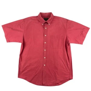 Vintage J.Crew Shirt Men's Large Red Oarsman Short Sleeve Button-Down Casual EUC - Picture 1 of 7