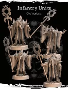 Dungeons & Dragons NPC Enemigo Personaje Jugable - Orco Warlock Lanzador de Hechizos - Imagen 1 de 12