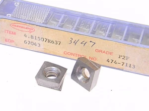 NEW SURPLUS 10PCS. HERTEL 4.81507R637  GRADE: P2F  CARBIDE INSERTS - Picture 1 of 1