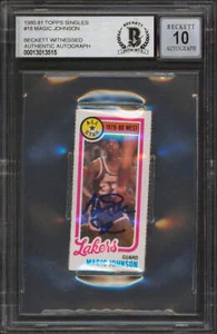 Magic Johnson Signed 1980-81 Topps #18 Singles RC (BGS Encapsulated) Autograph G - Bild 1 von 2