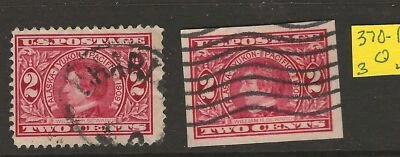 US Scott #370, 371  USED F/VF Set of Yukon perf & Imperf 1909 Commemoratives! 3 - Image 1 of 2