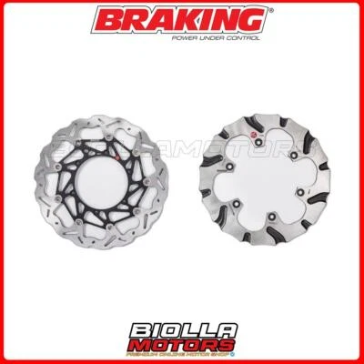 KIT DISCHI FRENO BRAKING HUSABERG FE 400 2001 -  ANTERIORE + POSTERIORE [WAVE FL Foto 1 de 4