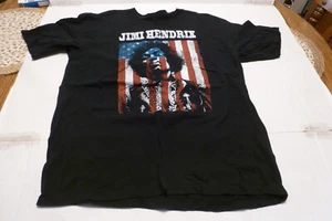 Vintage Jimi Hendrix Authentic Hendrix Mens XL Black Flag T-Shirt Very Nice - Picture 1 of 2