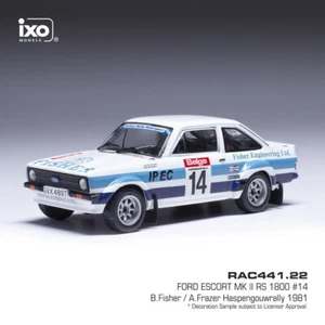 IXO MODELS FORD ESCORT MKII RS 1800 #14 HASPENGOUW RALLY 1-43 SCALE RAC441 - Imagen 1 de 2