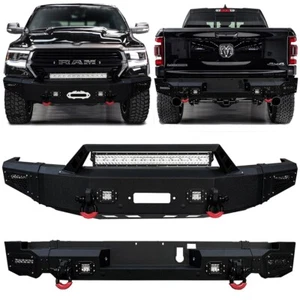 Vijay For 2019-2024 Ram 1500 Powder Coated Front or Rear Bumper w/ LED Lights - Picture 1 of 15