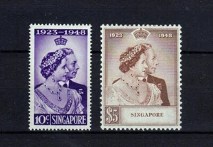 SINGAPORE  1948  SILVER WEDDING   SG 31-32  MLH* - Picture 1 of 1