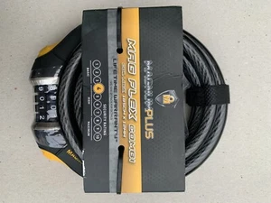 Magnum Plus MAG FLEX Security Bike Bicycle Coil Cable Combo Lock, 185cmx12mm - Picture 1 of 8