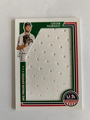 2022 USA Baseball Stars and Stripes Jumbo Materials #24 Carson Palmquist 116/150 - Image 1 of 2