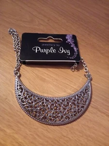 Silver Collar Type Ladies Necklace Costume Jewellery - Picture 1 of 2