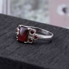 RED GARNET NATURAL GEMSTONE 925 STERLING SILVER HANDMADE JEWELRY RING 3 TO 12