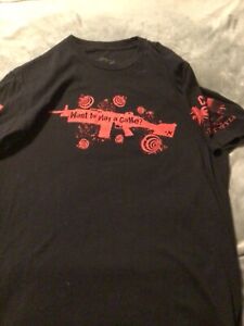 GRUNT STYLE “WANT TO PLAY A GAME” MACHINE GUN T SHIRT MENS LARGE BLACK