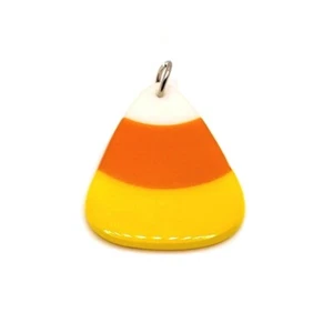 1, 4 or 20 BULK pcs Candy Corn Halloween Fall Pendant - US Seller - OR1547 - Picture 1 of 3