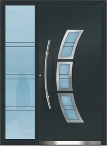 flügelüberdeckend ALUMINIUM Alu Haustür Haustüren Tür V FD6005 03 mit Seitenteil - Bild 1 von 6