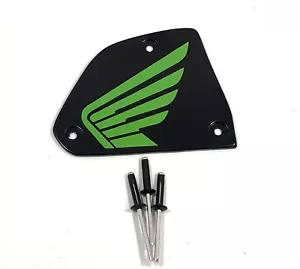 Honda Talon 1000 Left Dash Console GREEN FLYING WING DECORTIVE PLATE T-10-G - Foto 1 di 2
