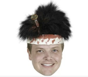 Halloween Horror Hat The Turning Screw Battery Operated Scary Blood Bandage Hat - Picture 1 of 6