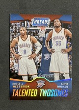2014-15 Panini Threads Durant Westbrook Talented Twosomes #1/1 Platinum