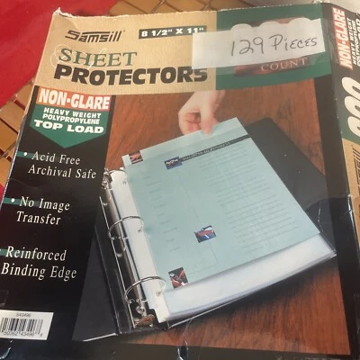 Samsill 200 Clear Heavyweight Sheet Protectors, Non Stick 3 Hole Design Plastic - Image 1 of 4