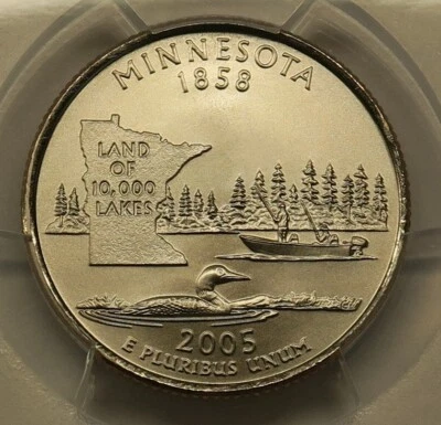 2005 P Minnesota State Quarter PCGS SP69 Satin Finish - Image 1 of 4
