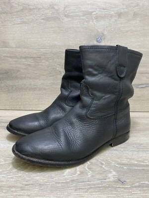 Isabel Marant Botas holgadas al tobillo de cuero negro EUR 38/US 8 Foto 1 de 4