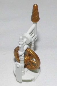 24109, 1x Spinnrad, komplett, weiss, gold (aus 4790) - Bild 1 von 1