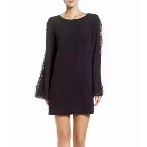 Vestido para mujer Felicity & Coco talla pequeña negro de encaje con mangas campana nuevo con etiquetas - Imagen 1 de 10