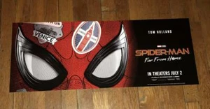 SPIDER-MAN FAR FROM HOME 28" NY BUS MOVIE POSTER BANNER 2019 MARVEL COMICS - Picture 1 of 1