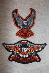 Lot of 2 2015 Americade Motorcycle Rally Embroidered Patches NOS Lake George NY - Picture 1 of 9