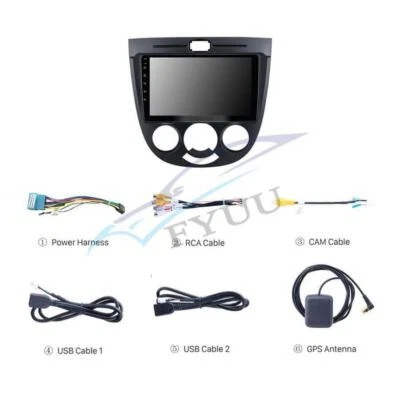 9" Android 10.0 Car Radio Stereo GPS Navigation WiFi For 2003-08 Chevrolet Optra - Imagem 1 de 4