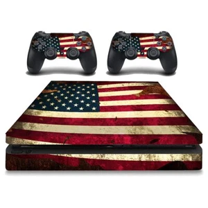 Skins de juego de bandera americana de colección diseñados para adaptarse a PS4 Slim Systems VWAQ - PSGC12 - Imagen 1 de 2