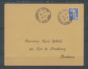 1947 Lettre obl. Expo Phil. St-Hilaire du Touvet. C449 C449 - Foto 1 di 2