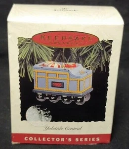 Hallmark 1995 Yuletide Central # 2 Tender Car Keepsake Christmas Tin Ornament  - Picture 1 of 1