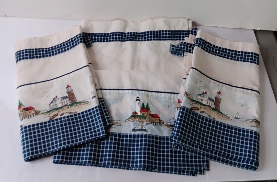 Nautical Valance And Curtain Set 2 Valance & Curtain (2 Conected) - Image 1 of 4