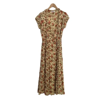 Reformation Floral Gwenyth Wrap Midi Dress Size XL - Image 1 of 4