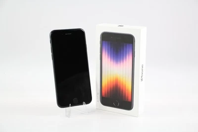 Apple iPhone SE 2022 (Unlocked) A2783 64GB Midnight Grade C Original Box - Image 1 of 4