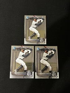 (3) 2025 Bowman Chrome Ashly Andujar 1st Bowman Bcp-20 Colorado Rockies Lot - Picture 1 of 2