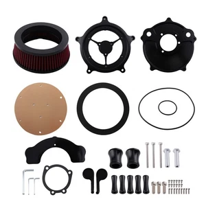 New Air Cleaner Filter Kit Aluminum For Harley XL Sportster 2004-up Red - Foto 1 di 11