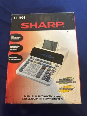 Sharp EL-1901 Paperless Printing Calculator with Check and Correct 12-Digit LCD - Image 1 of 3