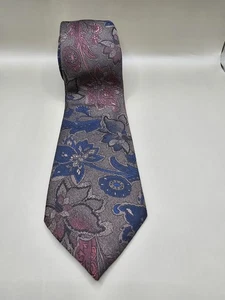 Corbata clásica vintage Oscar de la Renta cachemira seda para hombre - Imagen 1 de 7