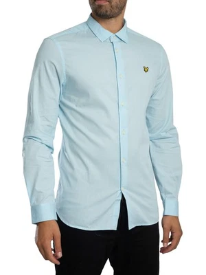 Lyle & Scott Men's Slim Fit Poplin Shirt, Blue - Image 1 of 4