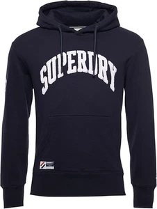 Superdry Mens Varsity Arch Mono Hoodie, Relaxed Fit, Long Sleeves Deep Navy M - Picture 1 of 5