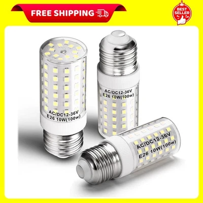 12 Volt 24V Low Voltage E26 Medium Screw Base LED Bulbs 6000K Daylight White 10W - Image 1 of 4