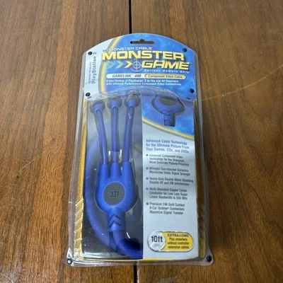 NEW Monster Gamelink 400 10ft AV Component Cable For PlayStation 2 PS1 PS2 PS3 - Image 1 of 4