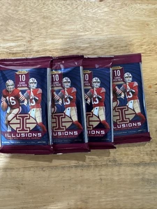 2023 Panini Illusions Football Factory Sealed Pack 10 Cards Per Pack - Picture 1 of 3