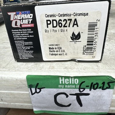 Pastillas de freno Wagner TQ PD627A cerámica ranuradas traseras 94 04 Ford Mustang y más Foto 1 de 2