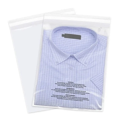 - 500 Count - 10" x 13" Clear Poly Bags with Suffocation Warning Bags for Pri... - Image 1 of 4