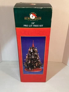 Kit albero pre-lit vintage Kurt S. Adler 24" con topper, ornamenti, ghirlanda e gonna - Foto 1 di 15