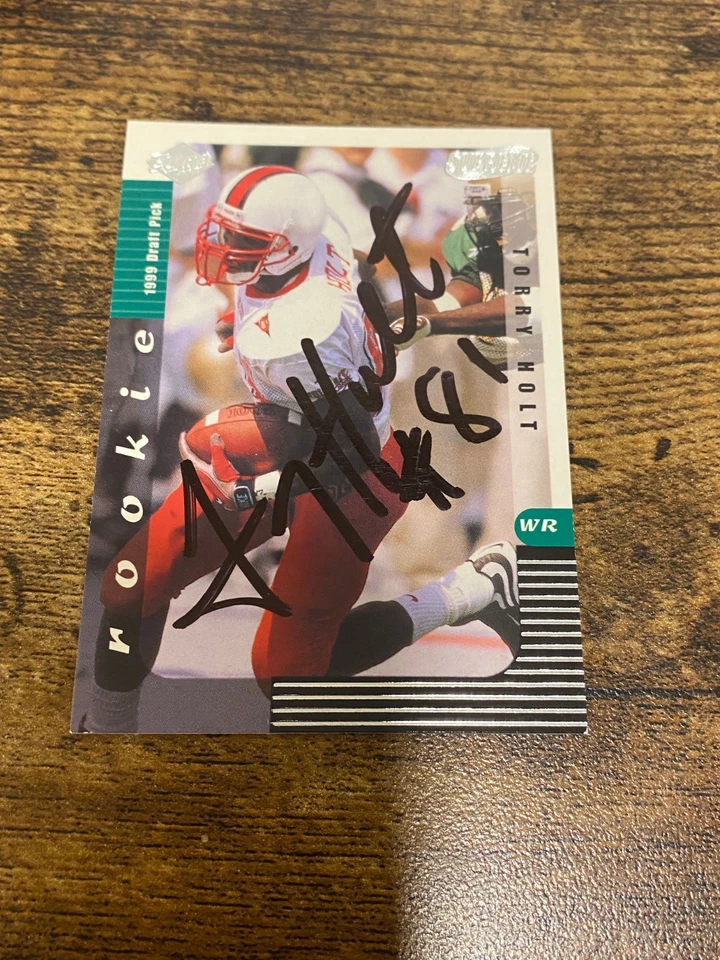 Torry Holt 1999 Edge Supreme RC #150 North Carolina State Autograph Auto - Image 1 of 1