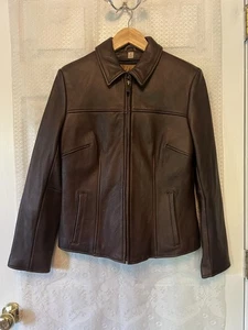 Wilson Giacca Donna Pelle Marrone Vintage Thinsulate Fodera Rimovibile Small S - Foto 1 di 10