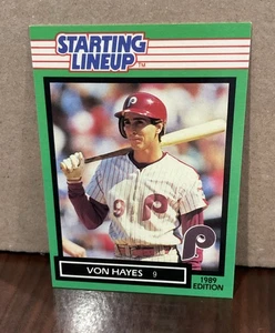Tarjeta de alineación inicial Kenner 1989 de Hayes - Philadelphia Phillies - Imagen 1 de 2